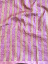 Banarasee Handwoven Silk Cotton Saree Antique Zari Buti & Border With Lace-Purple