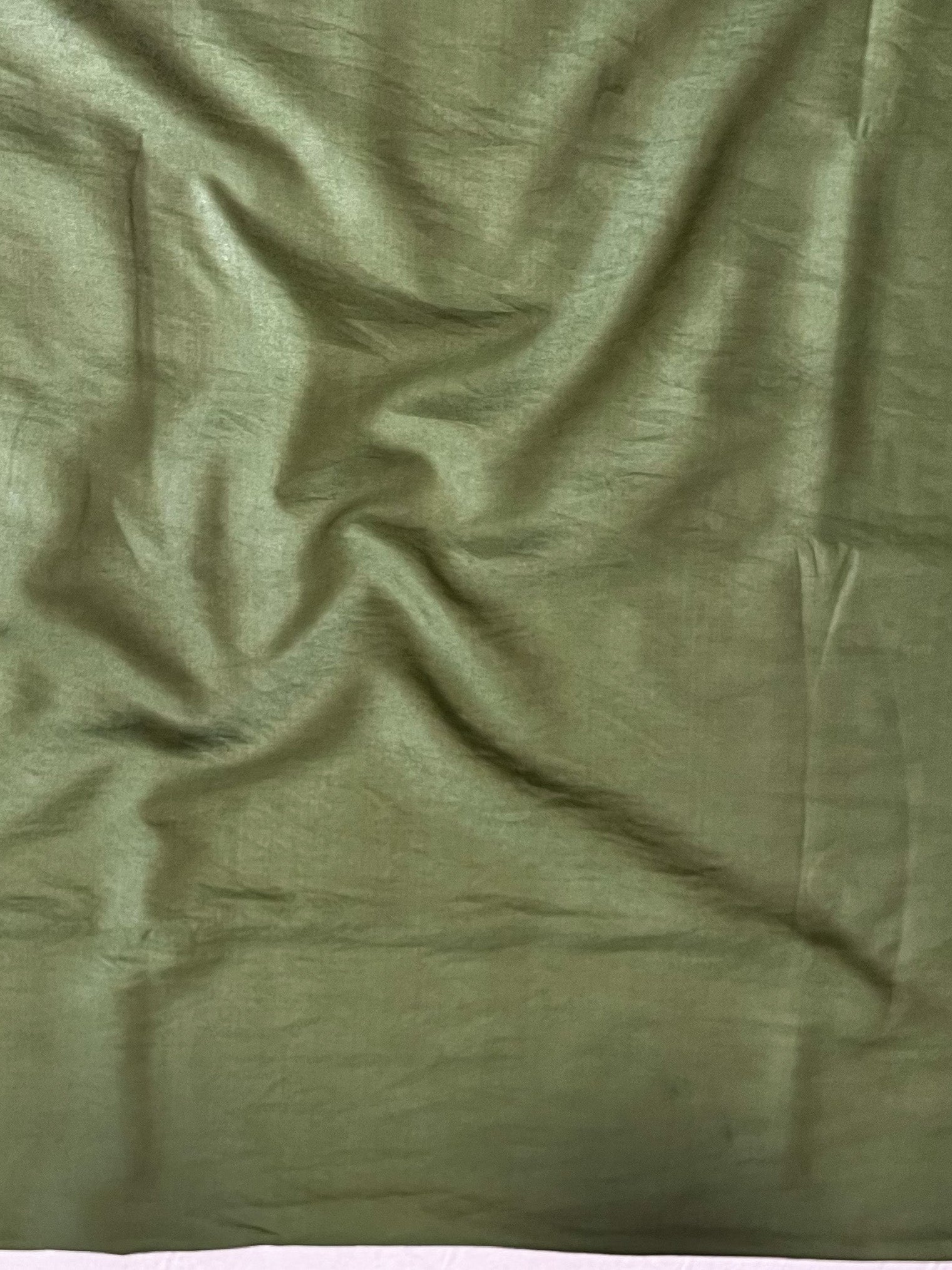 Banarasee Cotton Silk Salwar Kameez Fabric With Dupatta Set & Resham Work-Green