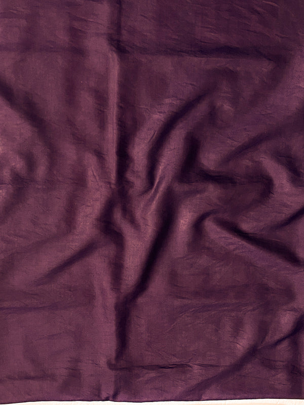 Banarasee Cotton Silk Salwar Kameez Fabric With Dupatta Set & Resham Work-Violet