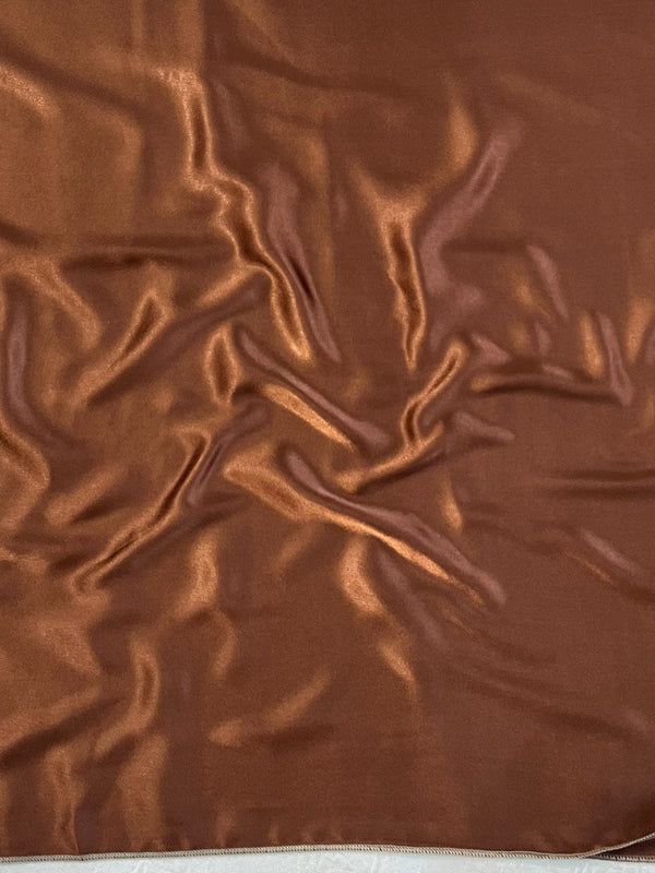 Banarasee Organza Silk Floral Printed Saree With Scallop Border-Brown