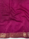 Bhagalpur Handloom Pure Linen Cotton Batik Pattern Saree-Magenta