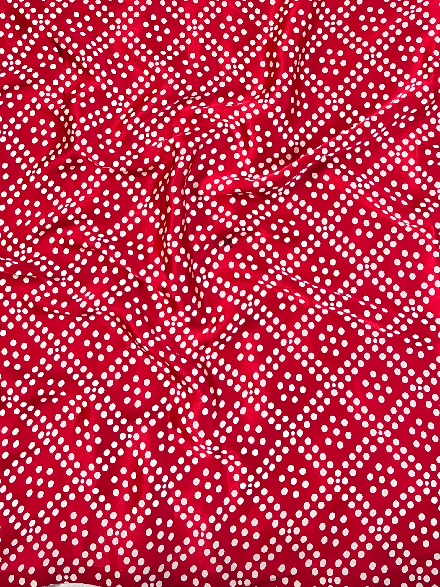 Banarasee Handwoven Satin Block Printed Saree-Red