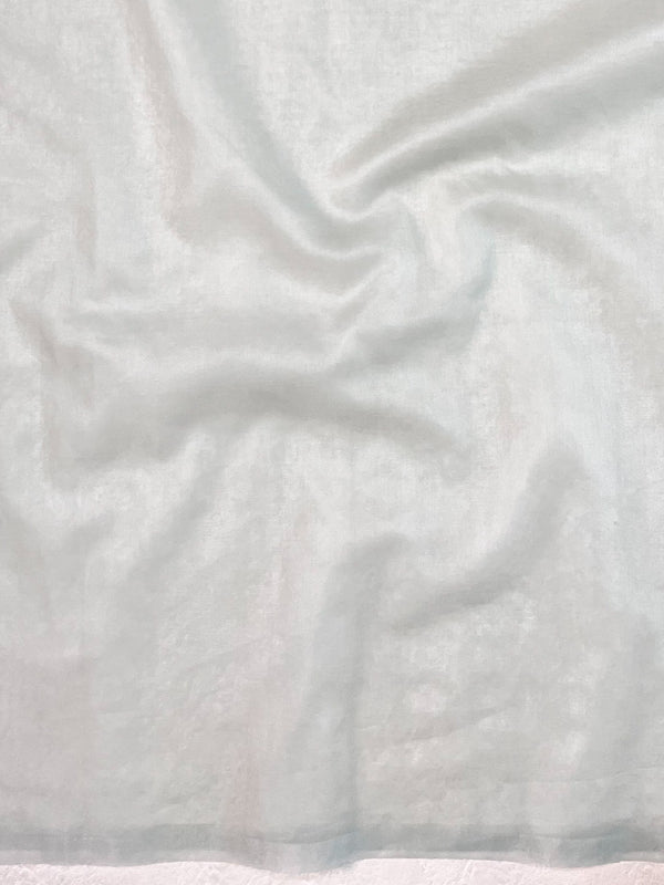 Banarasee Handwoven Organza Silk Hand-Painted & Embroidered Saree-Grey