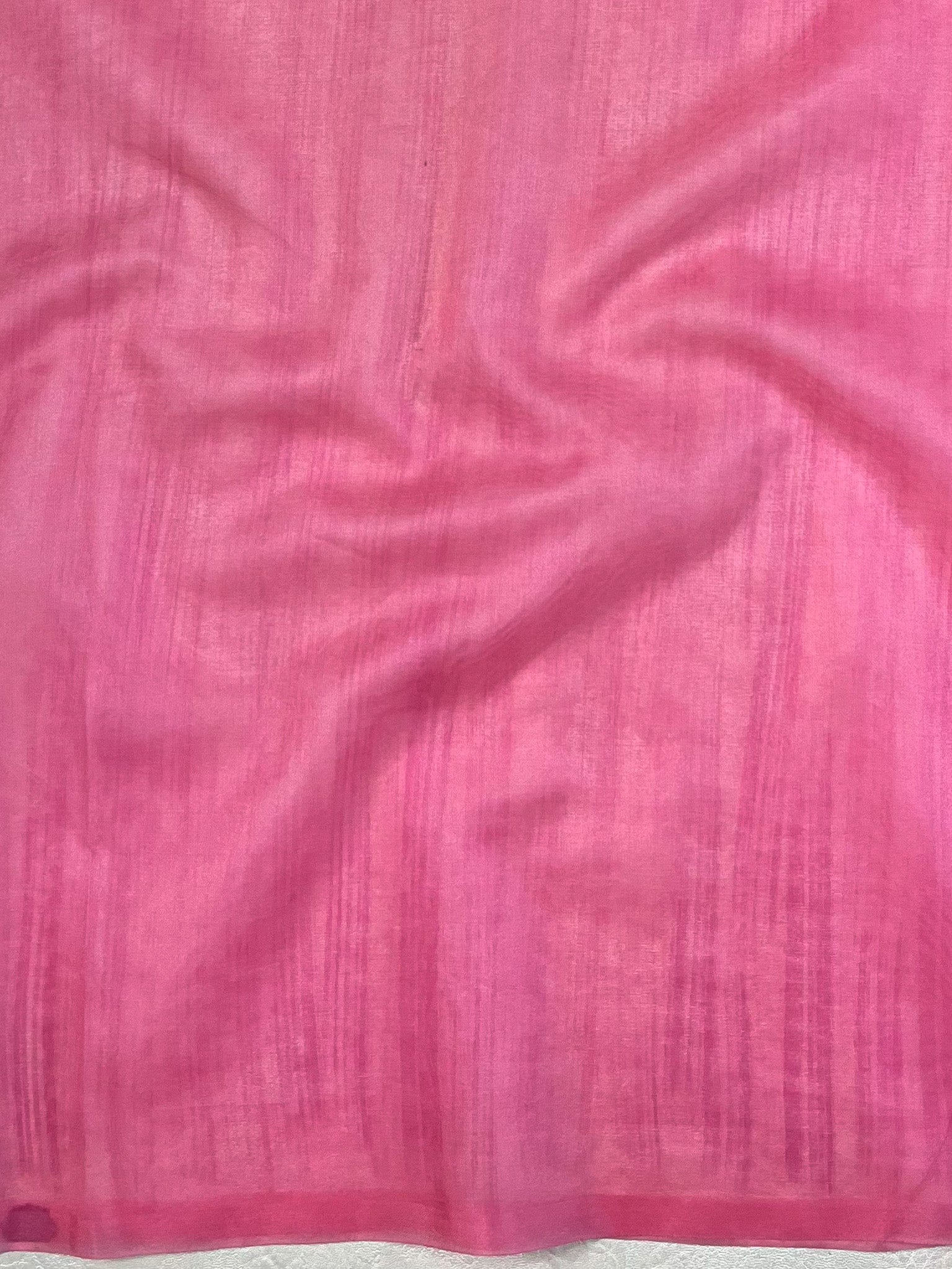 Banarasee Handwoven Organza Silk Hand-Painted & Embroidered Saree-Pink