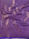 Banarasee Handloom Linen Saree With Mirror Work-Violet