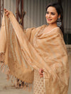 Banarasee Soft Cotton Ghichha Work Salwar Kameez Fabric With Dupatta-Beige