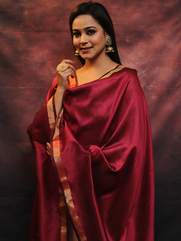 Banarasee Brocade Work Salwar Kameez Fabric & Plain Dupatta-Pink & Magenta