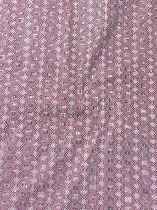 Banarasee Salwar Kameez Cotton Silk Resham Buti Woven Fabric-Pink