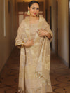Banarasee Ghichha Cotton Salwar Kameez Fabric With Dupatta-Beige