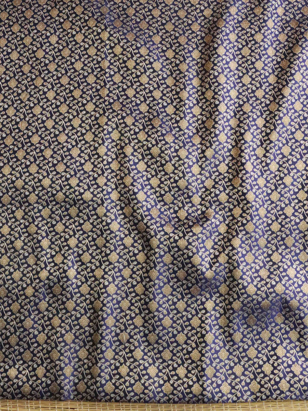 Banarasee Brocade Salwar Kameez Fabric With Art Silk Dupatta-Blue
