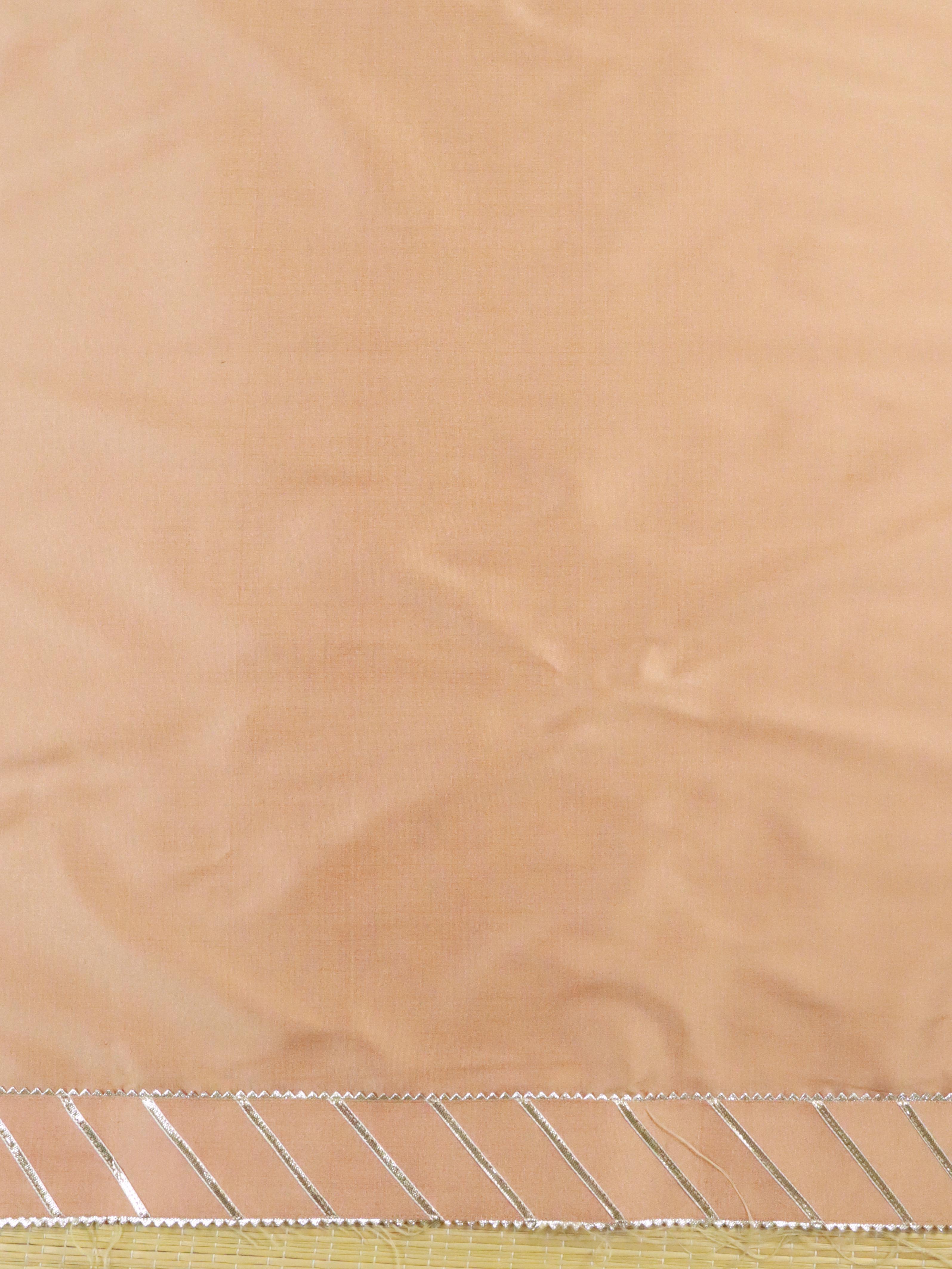 Banarasee Semi-Silk Salwar Kameez With Yoke & Dupatta-Brown