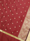 Banarasee Semi-Silk Salwar Kameez With Yoke & Dupatta-Brown