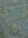 Banarasee Tissue Embroidered Salwar Kameez Fabric With Dupatta Set-Grey & Yellow