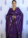 Banarasee Salwar Kameez Semi Katan Silk Fabric With Dupatta-Violet