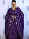 Banarasee Salwar Kameez Semi Katan Silk Fabric With Dupatta-Violet