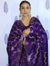 Banarasee Salwar Kameez Semi Katan Silk Fabric With Dupatta-Violet