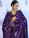 Banarasee Salwar Kameez Semi Katan Silk Fabric With Dupatta-Violet
