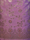 Banarasee Salwar Kameez Semi Katan Silk Fabric With Dupatta-Purple