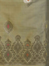 Banarasee Salwar Kameez Semi Katan Silk Fabric With Dupatta-Dusty sage Green