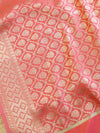 Banarasee Art Silk Jaal Design Dupatta-Pink