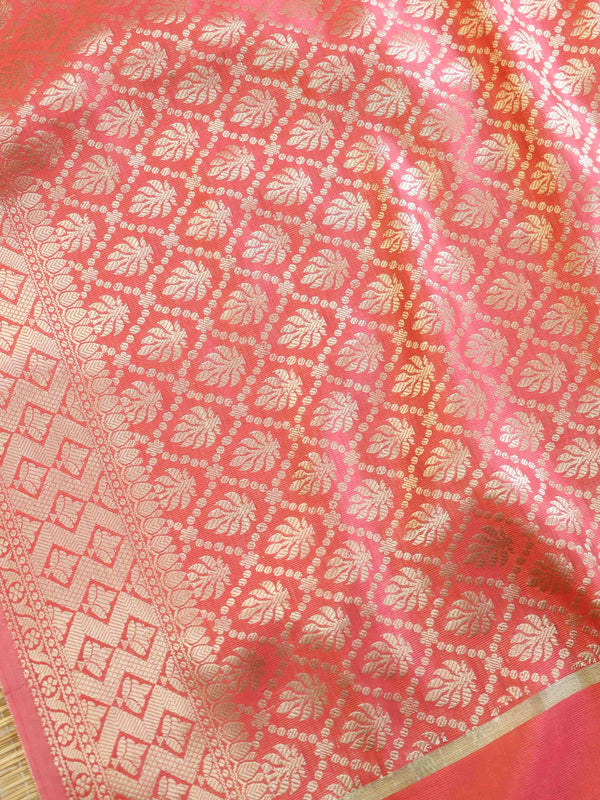 Banarasee Art Silk Jaal Design Dupatta-Pink