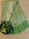 Banarasee Art Silk Jaal Design Dupatta-Olive Green