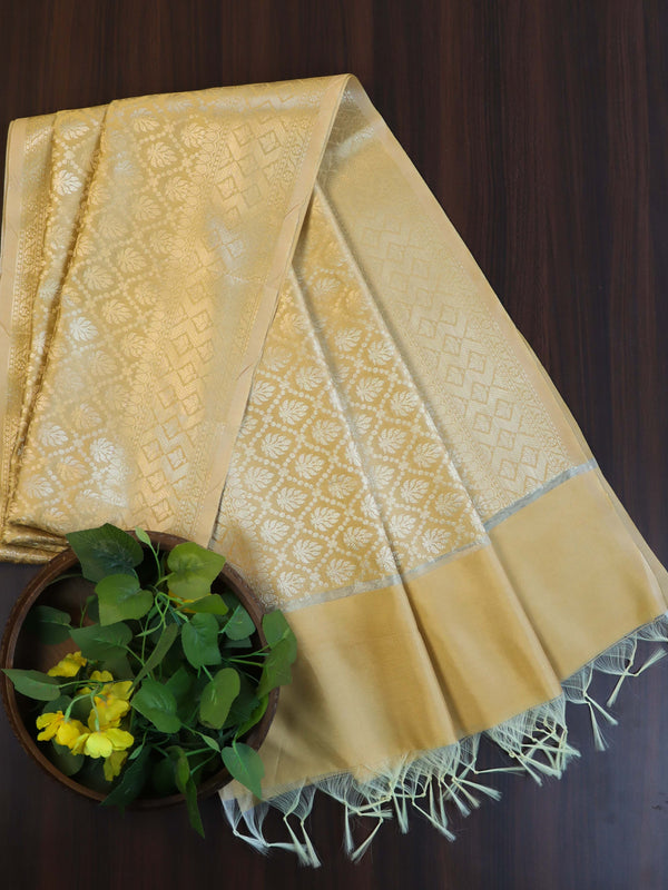 Banarasee Art Silk Jaal Design Dupatta-Beige