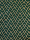 Banarasee Semi Kayam Antique Zari Zig Zag Pattern Fabric-Deep Green