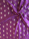 Banarasee Zari Buti Chanderi Fabric-Violet