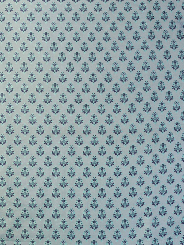 Banarasee Brocade Salwar Kameez Fabric With Art Silk Dupatta Set-Moss Green & Navy Blue