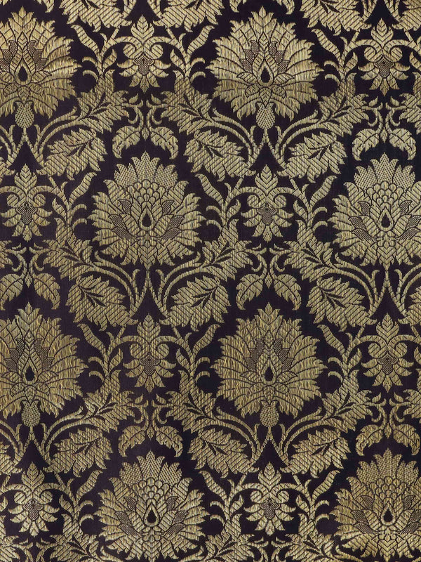 Banarasee Art Silk Salwar Kameez Fabric With Cotton Silk Dupatta Set-Navy Blue