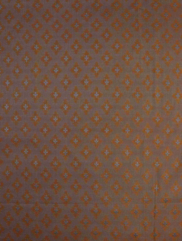 Banarasee Brocade Salwar Kameez Fabric With Contrast Dupatta Set-Mustard Yellow & Light Yellow