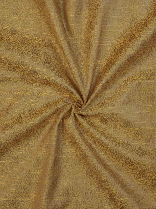 Banarasee Brocade Salwar Kameez Fabric With Cotton Silk Dupatta-Pink & Yellow