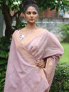 Bhagalpur Cotton Silk Ghichha Work Saree-Mauve