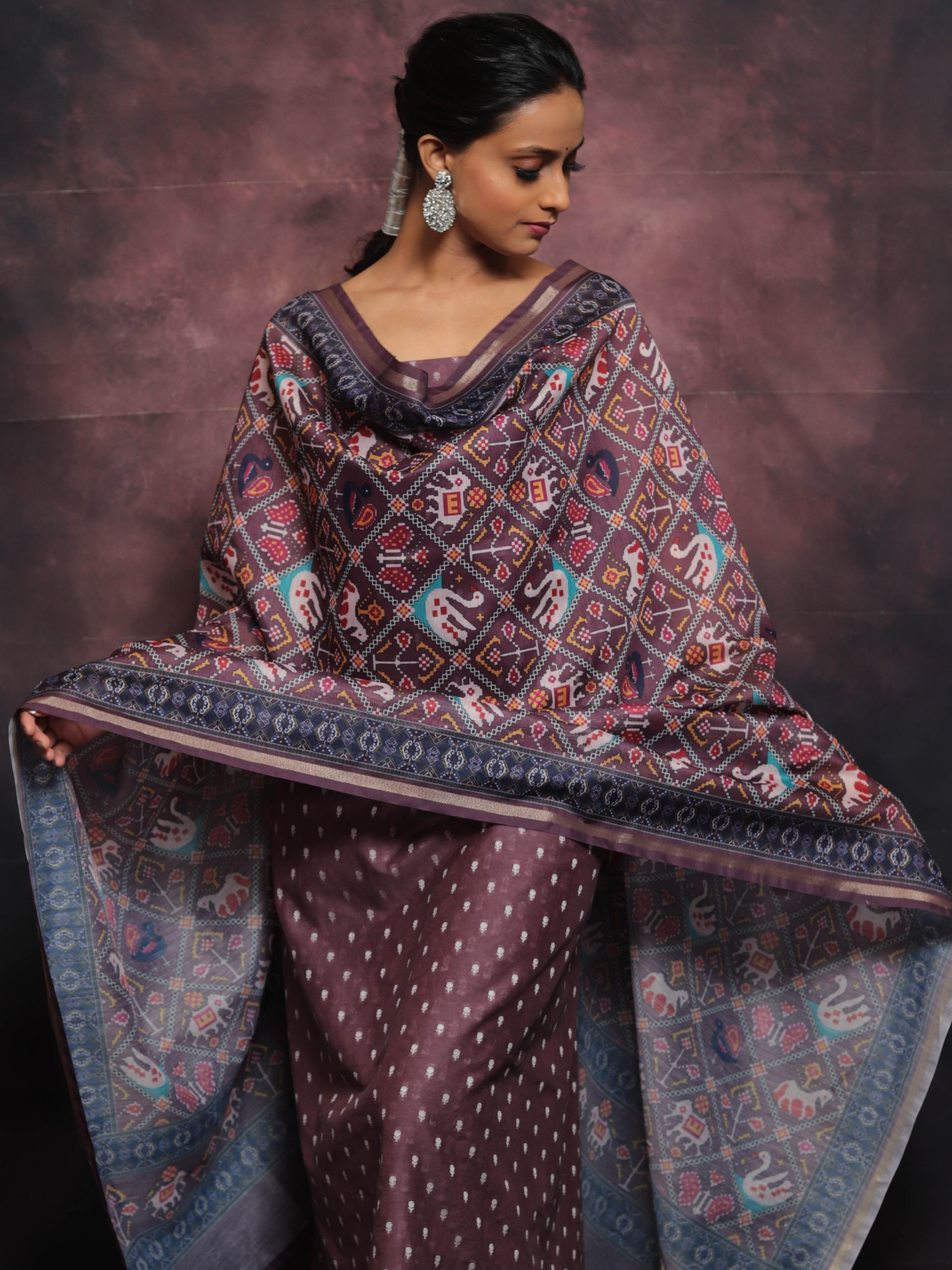 patola silk dress material Latest new soft silky patola print full dress material Preorder