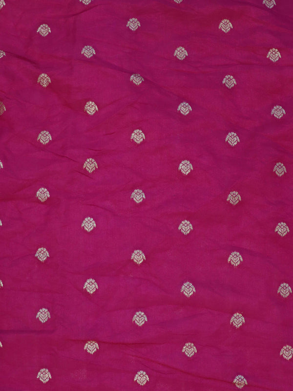 Banarasee Multicolor Chiffon Saree With Geometric Prints & Zari Border-Multicolor