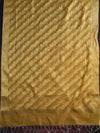 Banarasee Cotton Silk Gold Zari Dupatta-Yellow