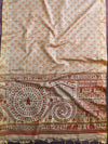 Handloom Printed Khadi Cotton Salwar Kameez Dupatta Set-Khaki Beige