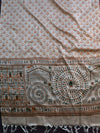 Handloom Printed Khadi Cotton Salwar Kameez Dupatta Set-Beige