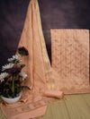Banarasee Art Silk Zari Design Salwar Kameez With Dupatta Set-Peach
