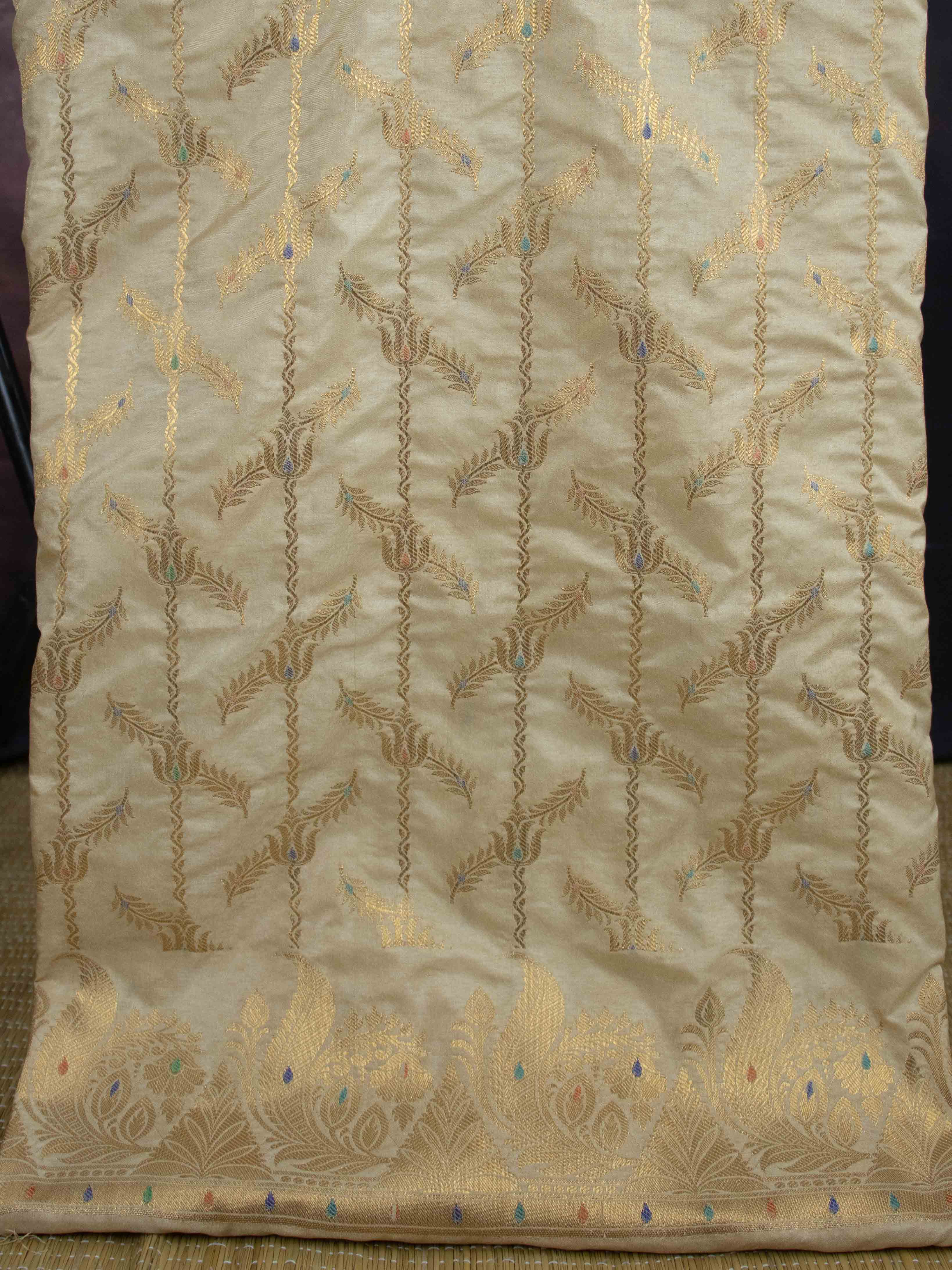 Banarasee Art Silk Zari Design Salwar Kameez With Dupatta Set-Beige