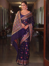 Banarasee Chiffon Zari & Resham Work Saree-Blue