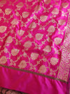 Banarasee Semi-Silk Salwar Kameez Fabric With Dupatta Set-Pink & Yellow