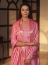 Banarasee Semi-Silk Zari Design Salwar Kameez Fabric With Dupatta Set-Pink