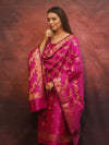 Banarasee Semi-Silk Salwar Kameez Fabric With Dupatta Set-Pink