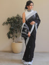 Banarasee Cotton Jamdani Weaving Saree-Black