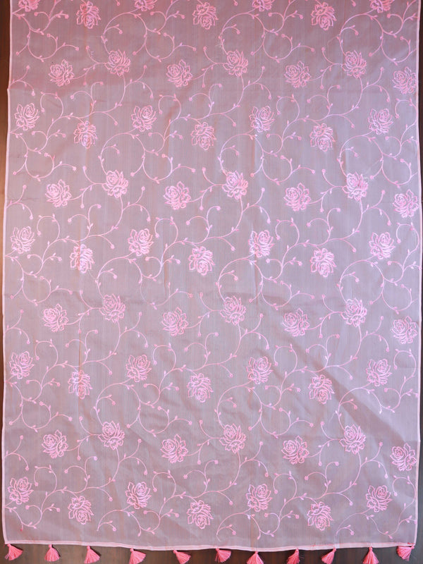 Banarasee Brocade Salwar Kameez Fabric With Embroidered Dupatta-Pink