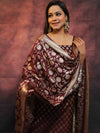 Banarasee Salwar Kameez Semi Katan Silk Fabric With Zari Work-Wine