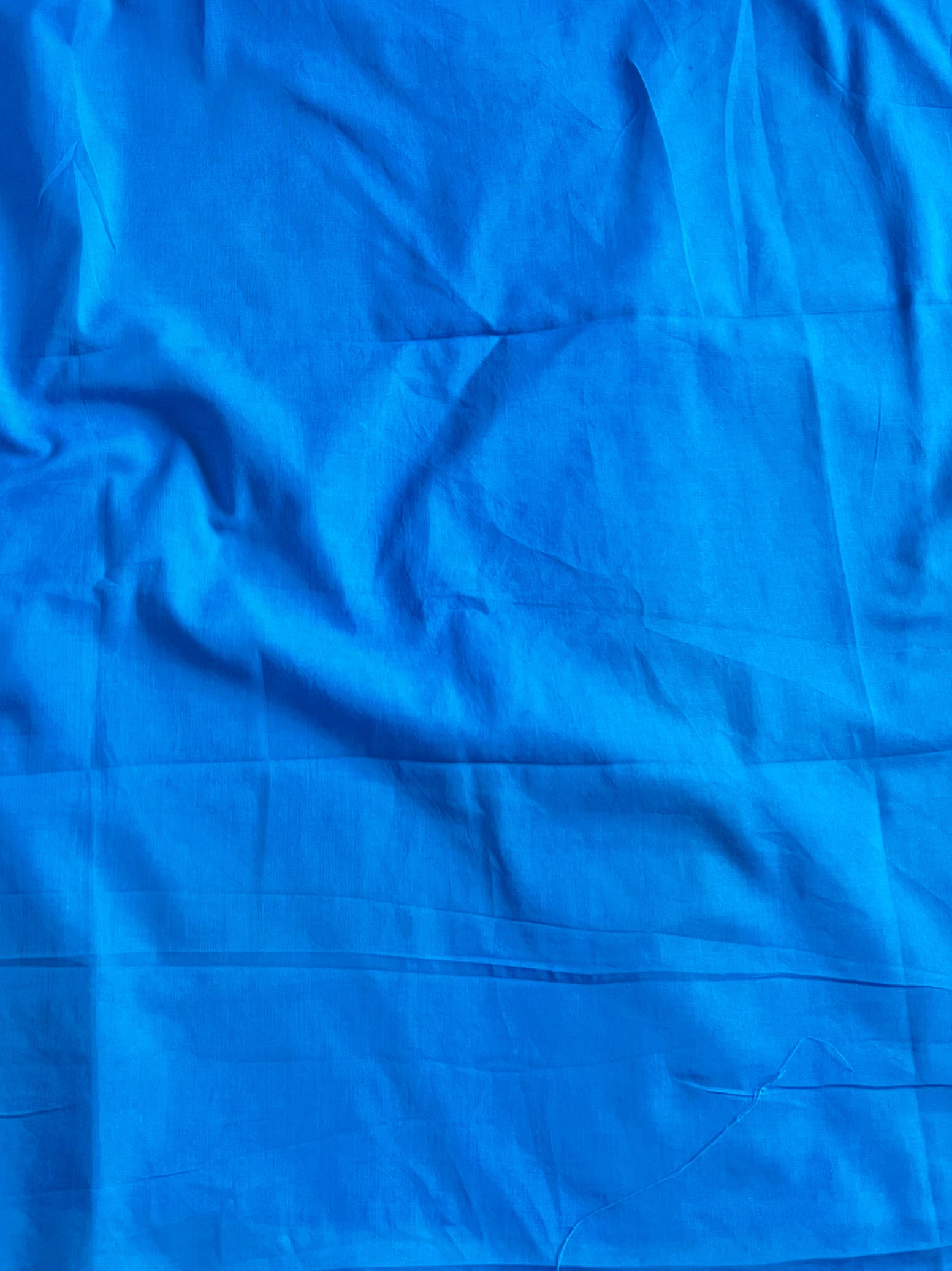 Handloom Mul Cotton Shibori Dyed Saree-Blue