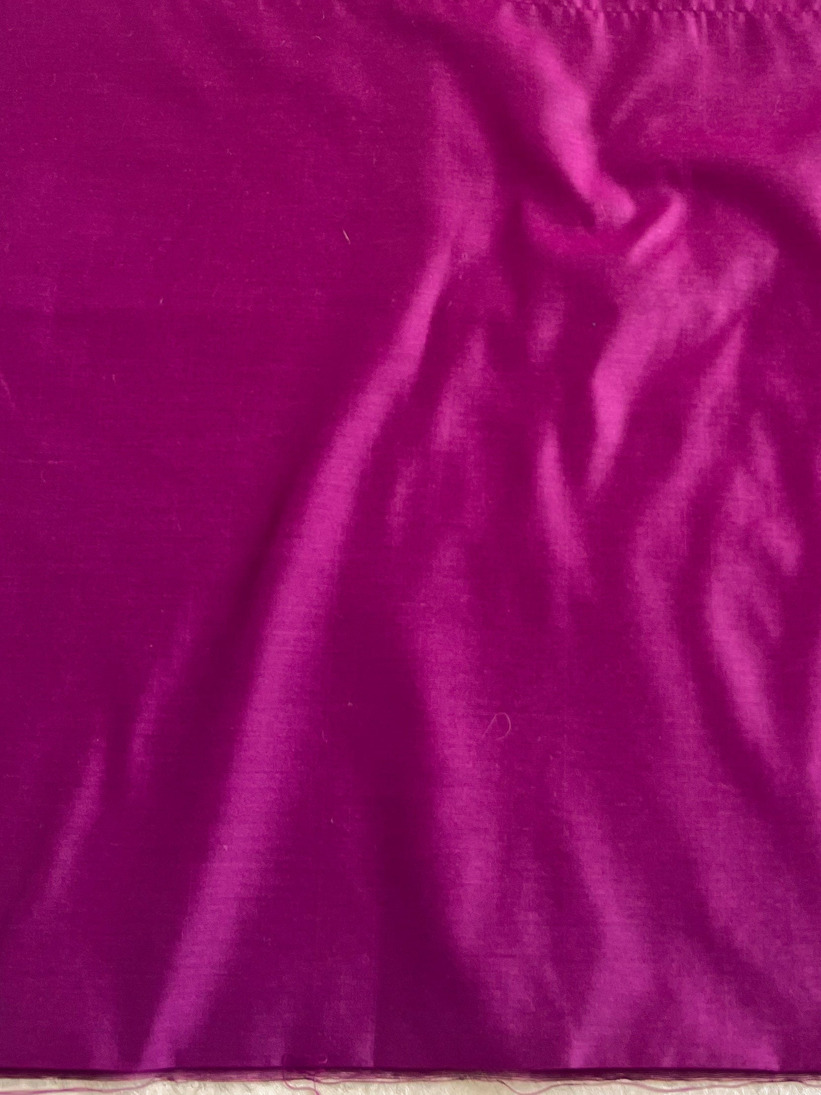 Banarasee Cotton Silk Zari Work Salwar Kameez Fabric With Plain Contrast Dupatta-Magenta & Green